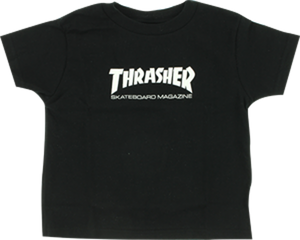 THRASHER MAG LOGO TODDLER SS 5-6T BLK/WHT