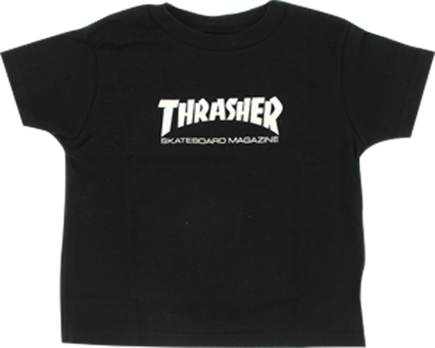 THRASHER MAG LOGO TODDLER SS 5-6T BLK/WHT