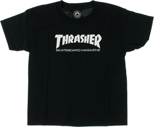 THRASHER MAG LOGO YTH SS XS-BLACK