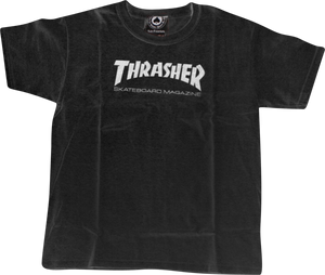 THRASHER MAG LOGO YTH SS S-BLACK