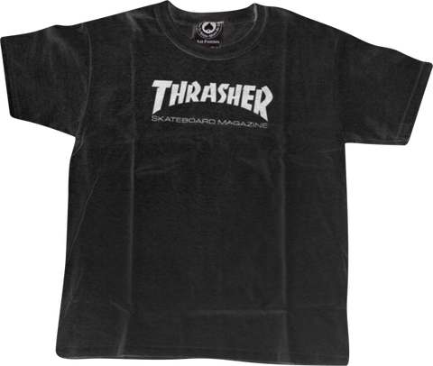 THRASHER MAG LOGO YTH SS S-BLACK