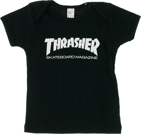 THRASHER MAG LOGO INFANT SS M-BLK/WHT (12-18mos)