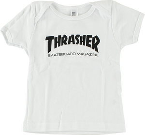 THRASHER MAG LOGO INFANT SS M-WHT/BLK (12-18mos)