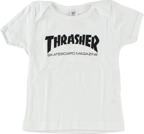 THRASHER MAG LOGO INFANT SS M-WHT/BLK (12-18mos)