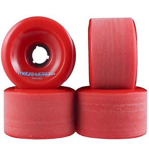 Metro Wheels: Motion 70mm 80a Red Wheels- Edge Boardshop