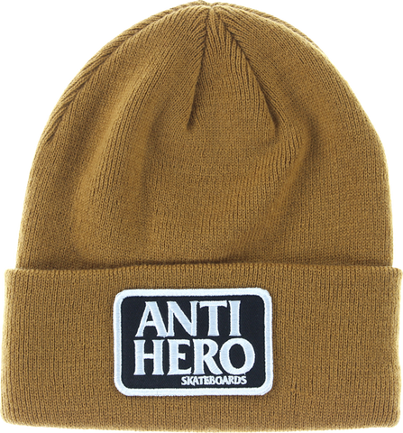 ANTI HERO RESERVE PATCH CUFF BEANIE BROWN