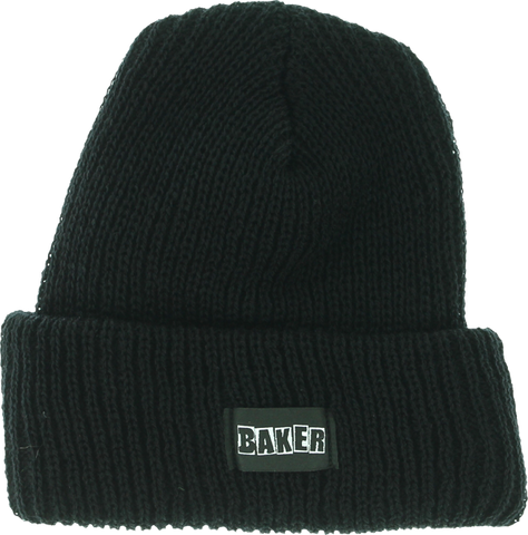 BAKER SKATEBOARDS BRAND LOGO CUFF BEANIE BLACK