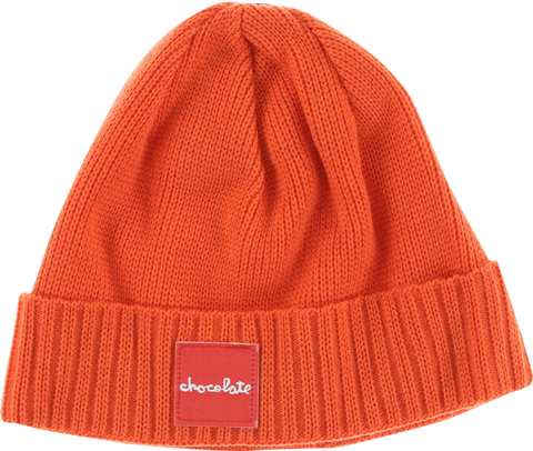 CHOC RED SQUARE FOLD BEANIE ORG