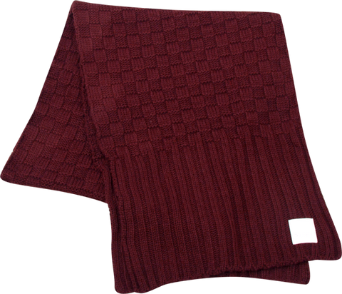 DIAMOND OG CHECKERED SCARF BURGUNDY