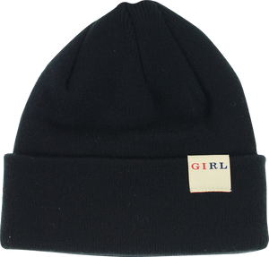 GIRL CLASSIC FOLDED BEANIE BLACK