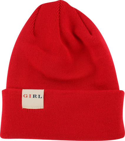 GIRL CLASSIC FOLDED BEANIE RED