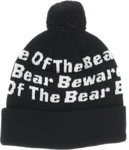 GRIZZLY BOTB POM BEANIE BLACK