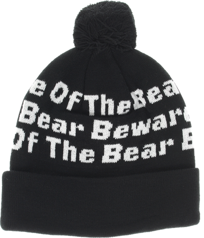 GRIZZLY BOTB POM BEANIE BLACK