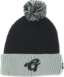 GRIZZLY HIGH GRADE POM BEANIE BLK/GREY