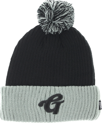 GRIZZLY HIGH GRADE POM BEANIE BLK/GREY