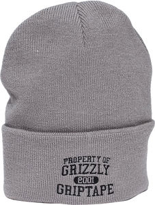 GRIZZLY PROPERTY OF GRIZZLY BEANIE GREY