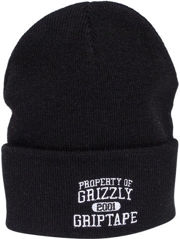 GRIZZLY PROPERTY OF GRIZZLY BEANIE BLACK