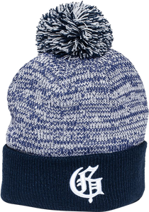 GRIZZLY SQUAG G SPECKLED POM BEANIE NAVY