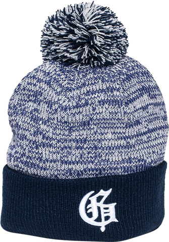 GRIZZLY SQUAG G SPECKLED POM BEANIE NAVY