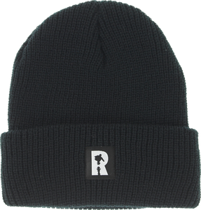 REAL SKATEBOARDS LABEL CUFF BEANIE BLACK