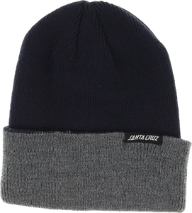 SC SC STRIP BEANIE NAVY/HEATHER GREY