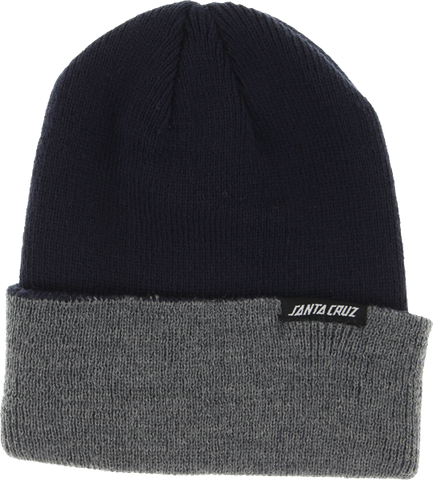 SC SC STRIP BEANIE NAVY/HEATHER GREY