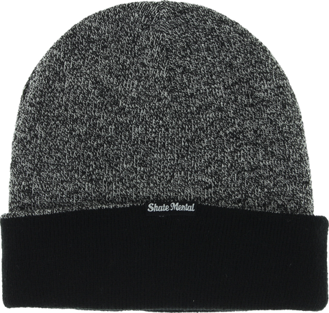 SKATE MENTAL REVERSIBLE BEANIE BLK/CHARCOAL