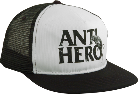 ANTI HERO DOG HUMP MESH HAT ADJ-WHT/BLK