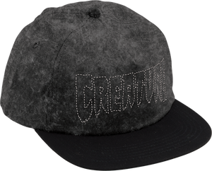 CREATURE BURNOUT HAT ADJ-DISTRESSED BLK