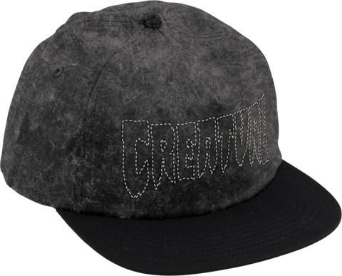 CREATURE BURNOUT HAT ADJ-DISTRESSED BLK