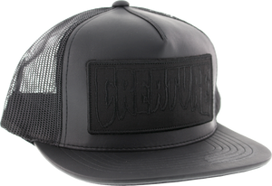 CREATURE REVERSE PATCH MESH HAT ADJ-BLK LEATHER