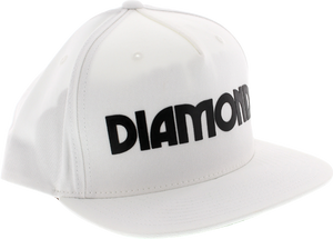 DIAMOND CAROLINE HAT ADJ-WHT/BLK snapback