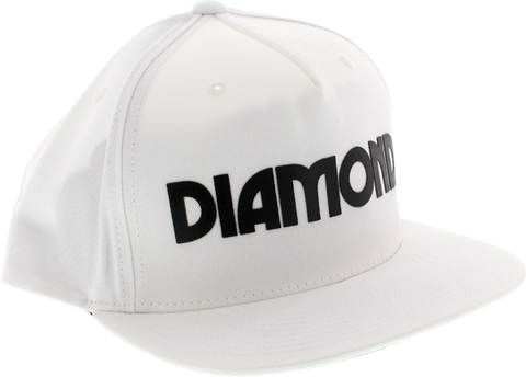 DIAMOND CAROLINE HAT ADJ-WHT/BLK snapback