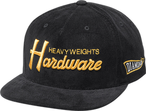 DIAMOND HARDWARE HAT ADJ-BLK/GOLD snapback