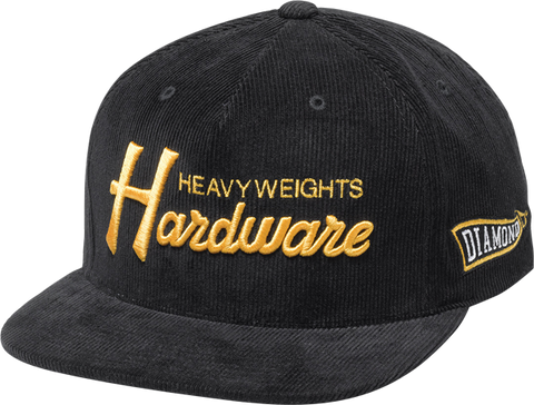 DIAMOND HARDWARE HAT ADJ-BLK/GOLD snapback