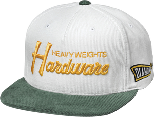 DIAMOND HARDWARE HAT ADJ-WHT/GRN/GOLD snapback