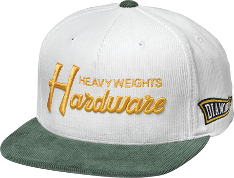 DIAMOND HARDWARE HAT ADJ-WHT/GRN/GOLD snapback