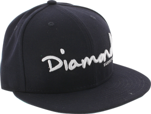 DIAMOND OG SCRIPT HAT 7" NAVY/WHT newera