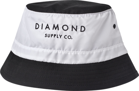 DIAMOND STONE CUT BUCKET HAT S/M-WHITE/BLK