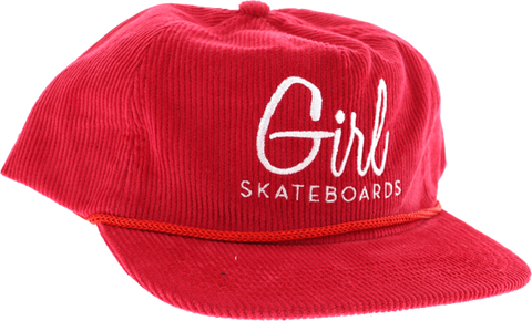 GIRL CENTURY CORD HAT ADJ-RED