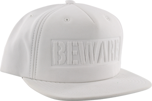 GRIZZLY BEWARE HAT ADJ-WHITE