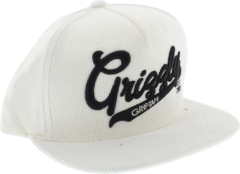 GRIZZLY STADIUM SCRIPT HAT ADJ-WHT/BLK