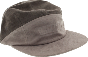 GRIZZLY SUEDE 7-PANEL CAMP HAT ADJ-GREY/CHARCOAL