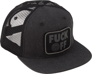 INDEPENDENT FUCK OFF TRUCKER MESH HAT ADJ-BLK/BLK