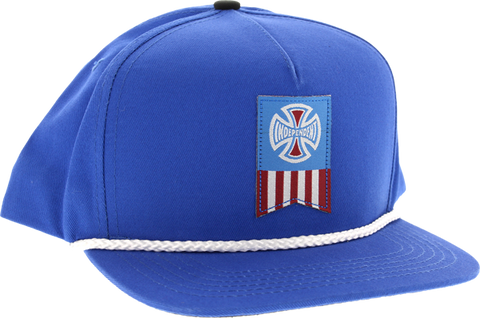 INDE LABEL CROSS HAT ADJ-ROYAL