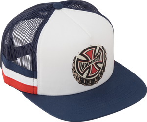 INDEPENDENT ONLY CHOICE MESH HAT ADJ-WHT/NAVY