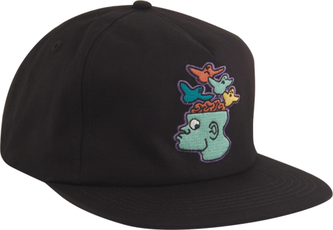 KROOKED SKATEBOARDS BRAIN BIRD HAT ADJ-BLACK