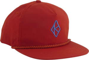 KROOKED SKATEBOARDS DIAMOND K HAT ADJ-RED/BLUE