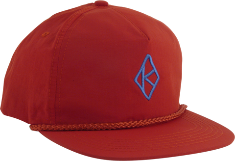 KROOKED SKATEBOARDS DIAMOND K HAT ADJ-RED/BLUE