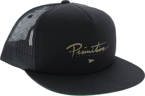 PRIMITIVE SKATEBOARD CORE FOAM MESH HAT ADJ-BLK/GOLD